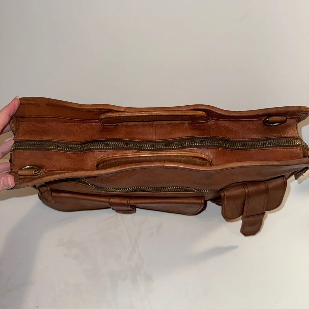 Vintage Tumi Leather Brown Brief Case